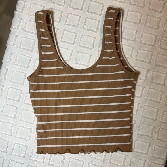 Papero C Striped Crop Top Size S - Picture 2 of 3
